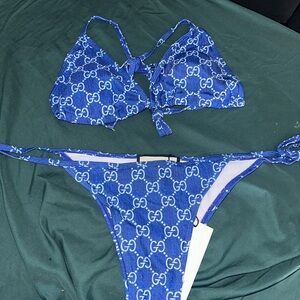 Gucci Blue Bikini Set